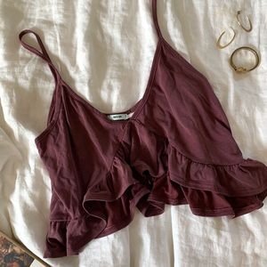 Urban Outfitters Ruffle Crop Top